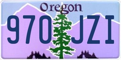 OR license plate 970JZI