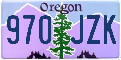 OR license plate 970JZK