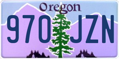 OR license plate 970JZN