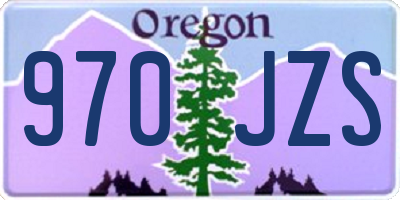 OR license plate 970JZS