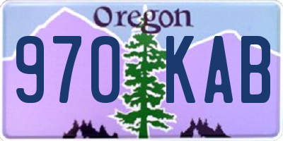 OR license plate 970KAB