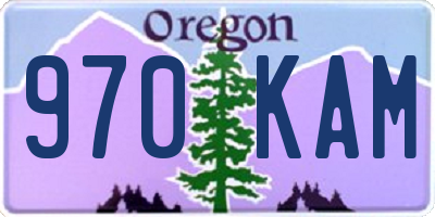OR license plate 970KAM