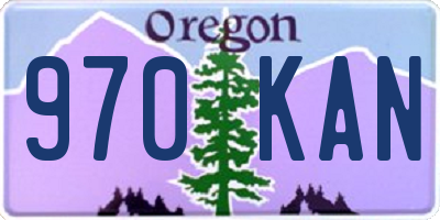 OR license plate 970KAN