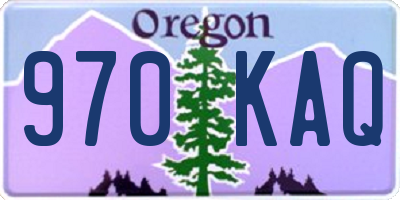 OR license plate 970KAQ