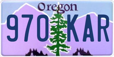 OR license plate 970KAR