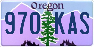 OR license plate 970KAS