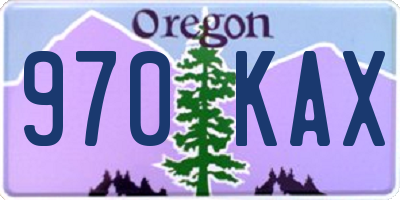 OR license plate 970KAX