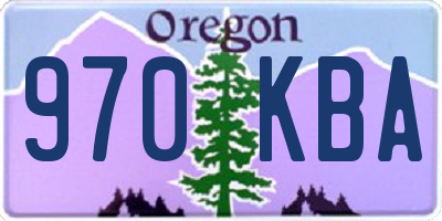 OR license plate 970KBA