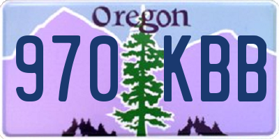 OR license plate 970KBB