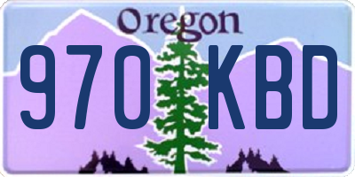 OR license plate 970KBD