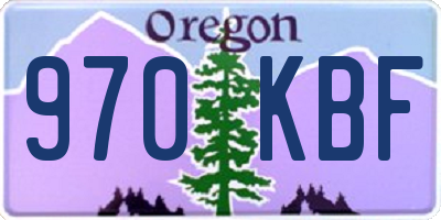 OR license plate 970KBF