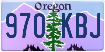 OR license plate 970KBJ