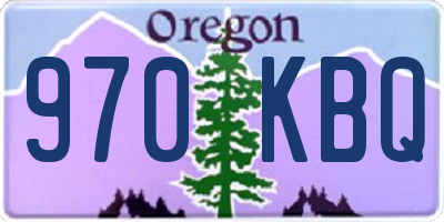 OR license plate 970KBQ