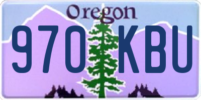 OR license plate 970KBU
