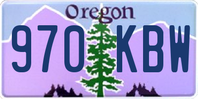 OR license plate 970KBW