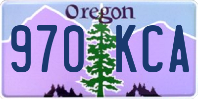 OR license plate 970KCA