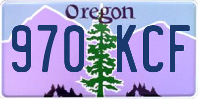 OR license plate 970KCF