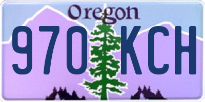 OR license plate 970KCH