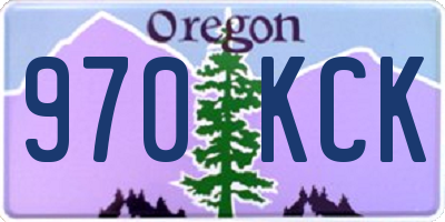 OR license plate 970KCK