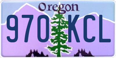 OR license plate 970KCL