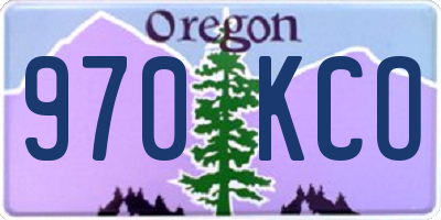OR license plate 970KCO
