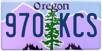 OR license plate 970KCS