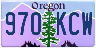 OR license plate 970KCW