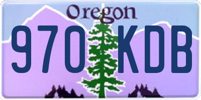 OR license plate 970KDB