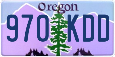 OR license plate 970KDD