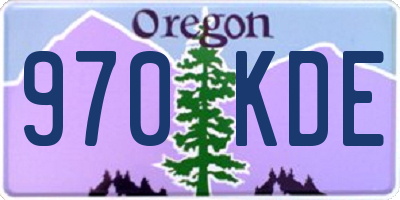 OR license plate 970KDE