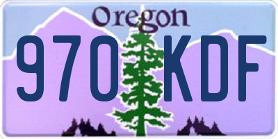 OR license plate 970KDF