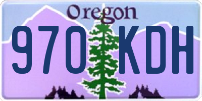 OR license plate 970KDH