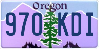 OR license plate 970KDI