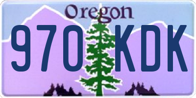 OR license plate 970KDK