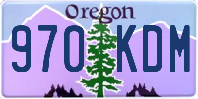 OR license plate 970KDM