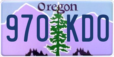 OR license plate 970KDO