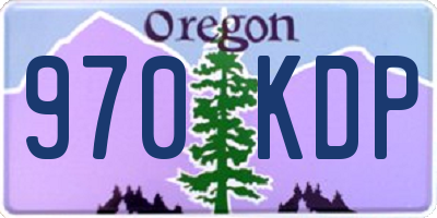 OR license plate 970KDP
