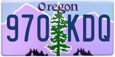 OR license plate 970KDQ