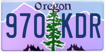 OR license plate 970KDR