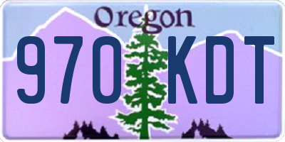 OR license plate 970KDT