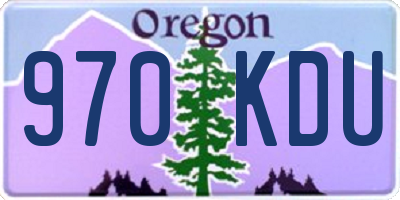 OR license plate 970KDU