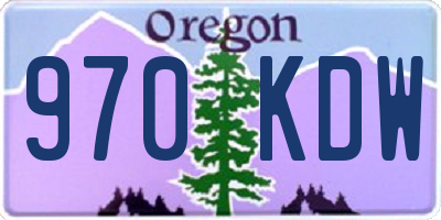 OR license plate 970KDW