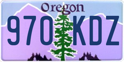 OR license plate 970KDZ