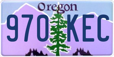 OR license plate 970KEC