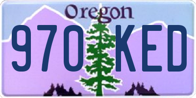 OR license plate 970KED