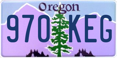 OR license plate 970KEG