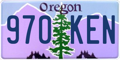 OR license plate 970KEN