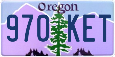 OR license plate 970KET