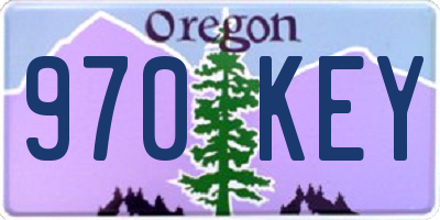 OR license plate 970KEY
