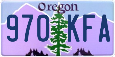 OR license plate 970KFA